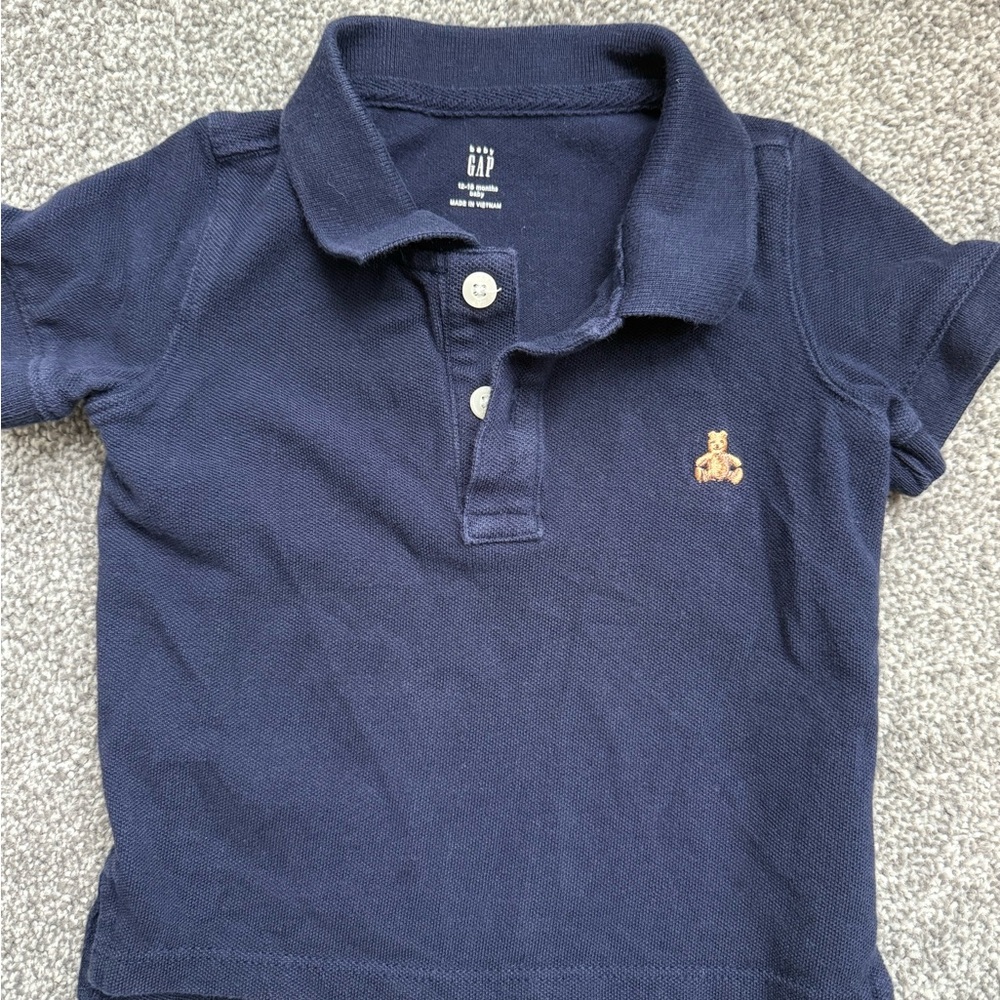 GAP Kids Dark Blue Polo with Bear Logo